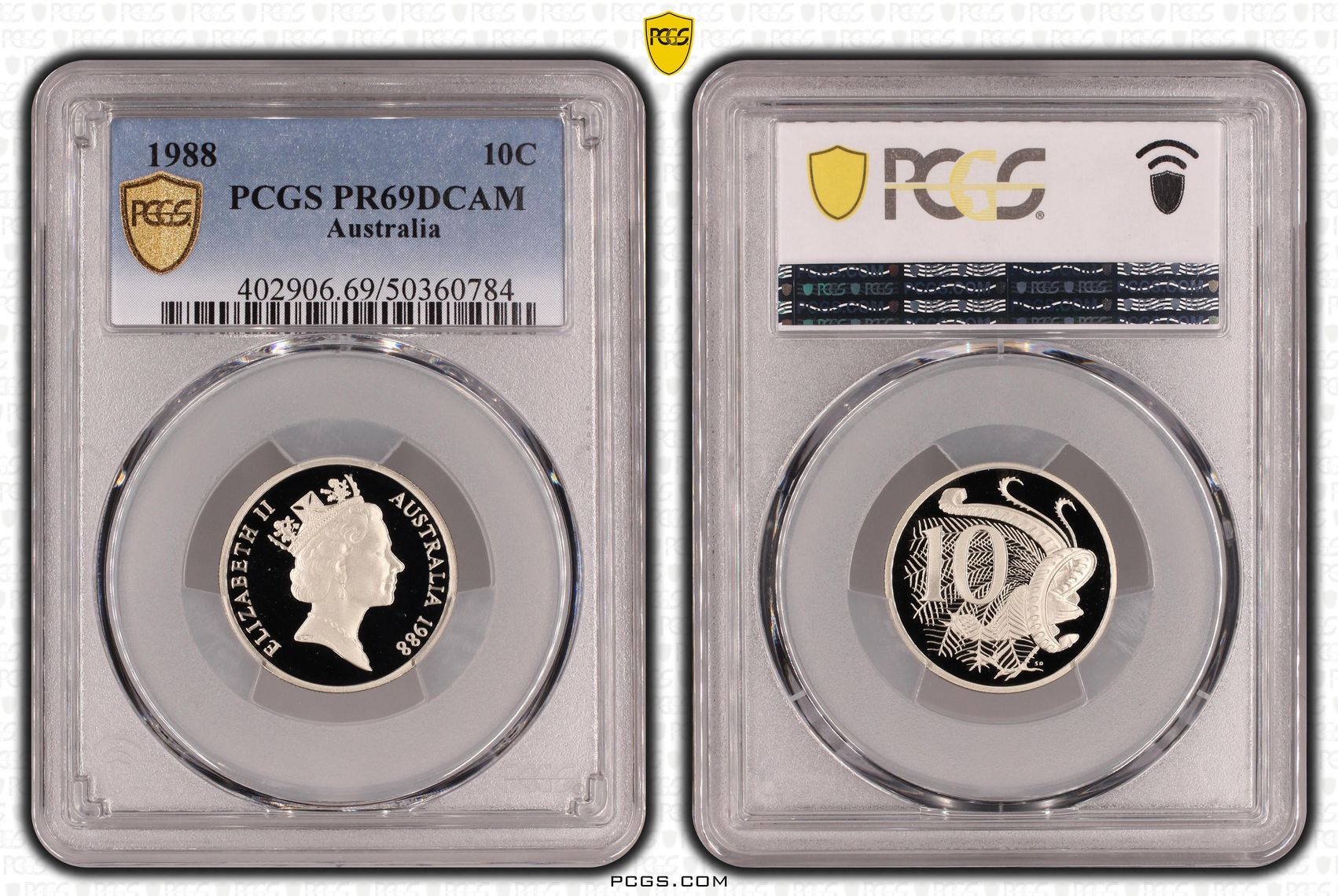 Ten Cent, 1988, Pcgs Pr69dcam