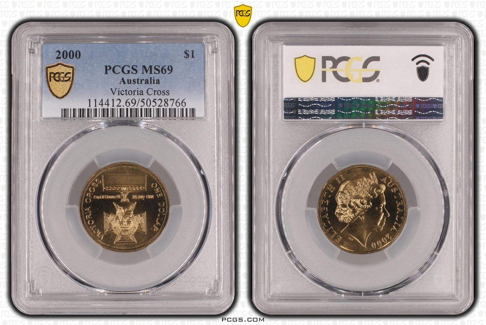 Victoria Cross, One Dollar, 2000, PCGS MS69