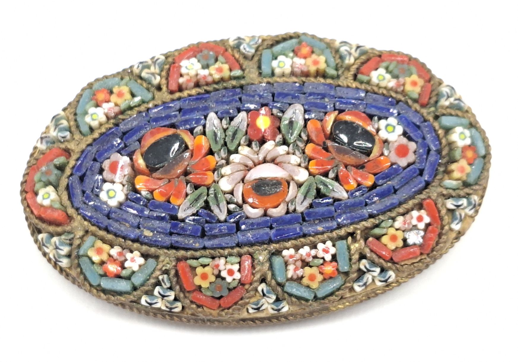 Oval Micro Mosaic Brooch