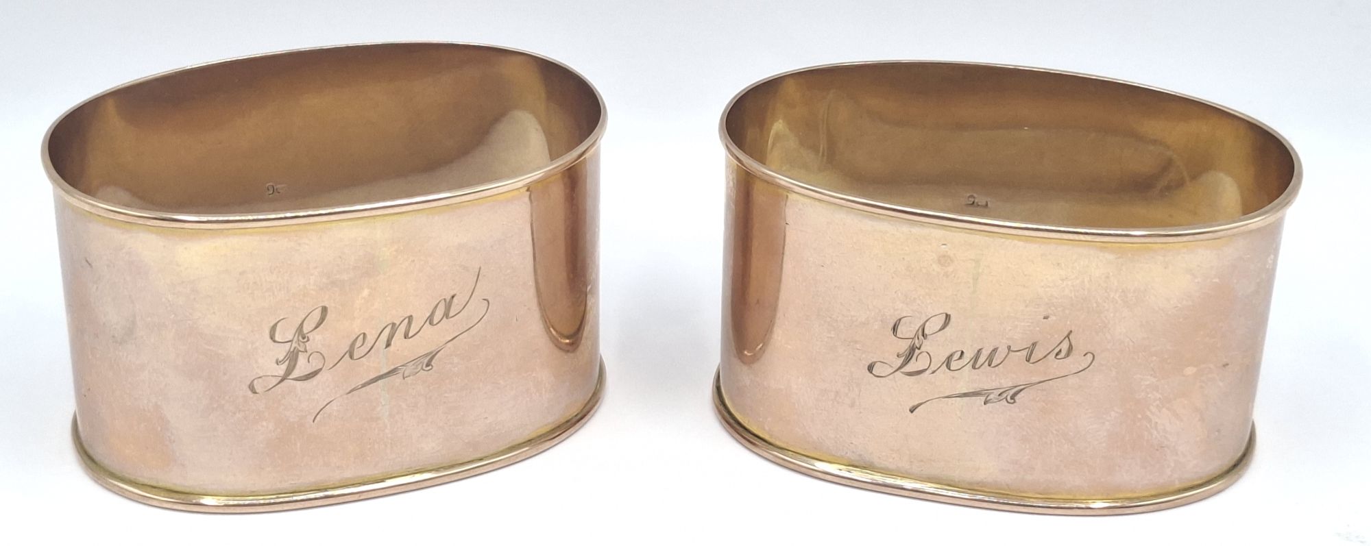 A Pair Of 9ct Gold Serviette Rings