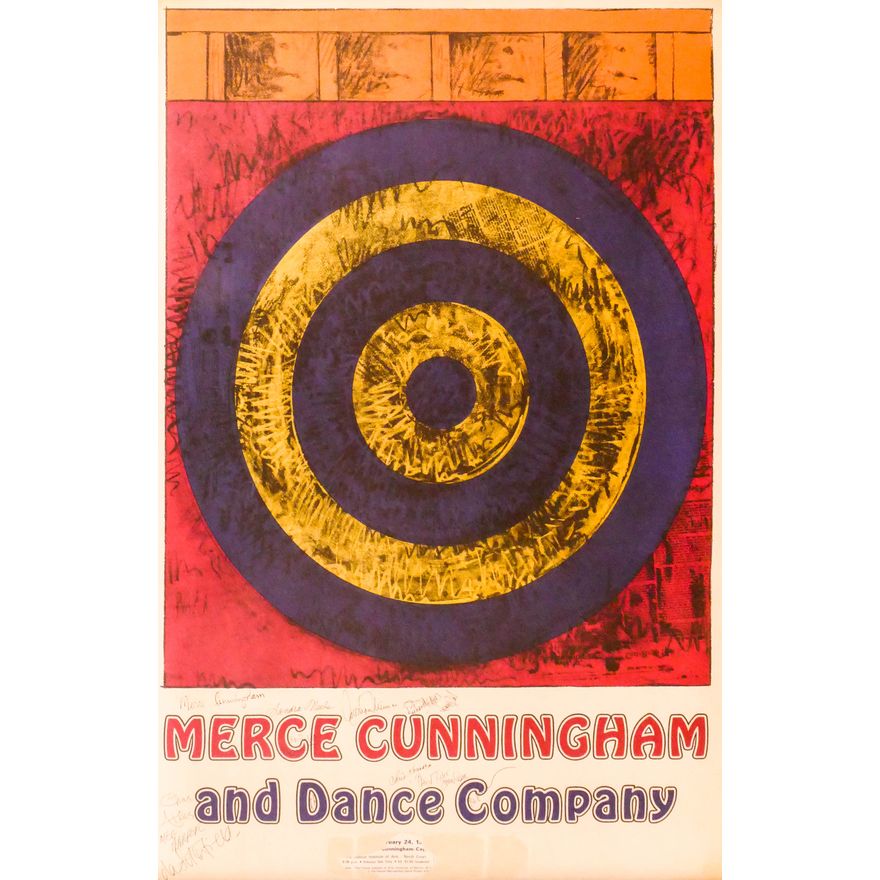 Jasper Johns ''Merce Cunningham'' 1968 Signed Poster