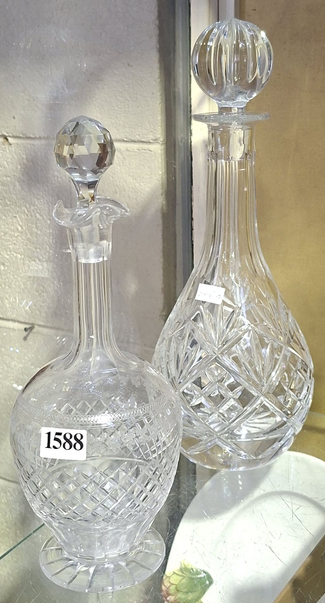 2 Vintage Crystal Decanters