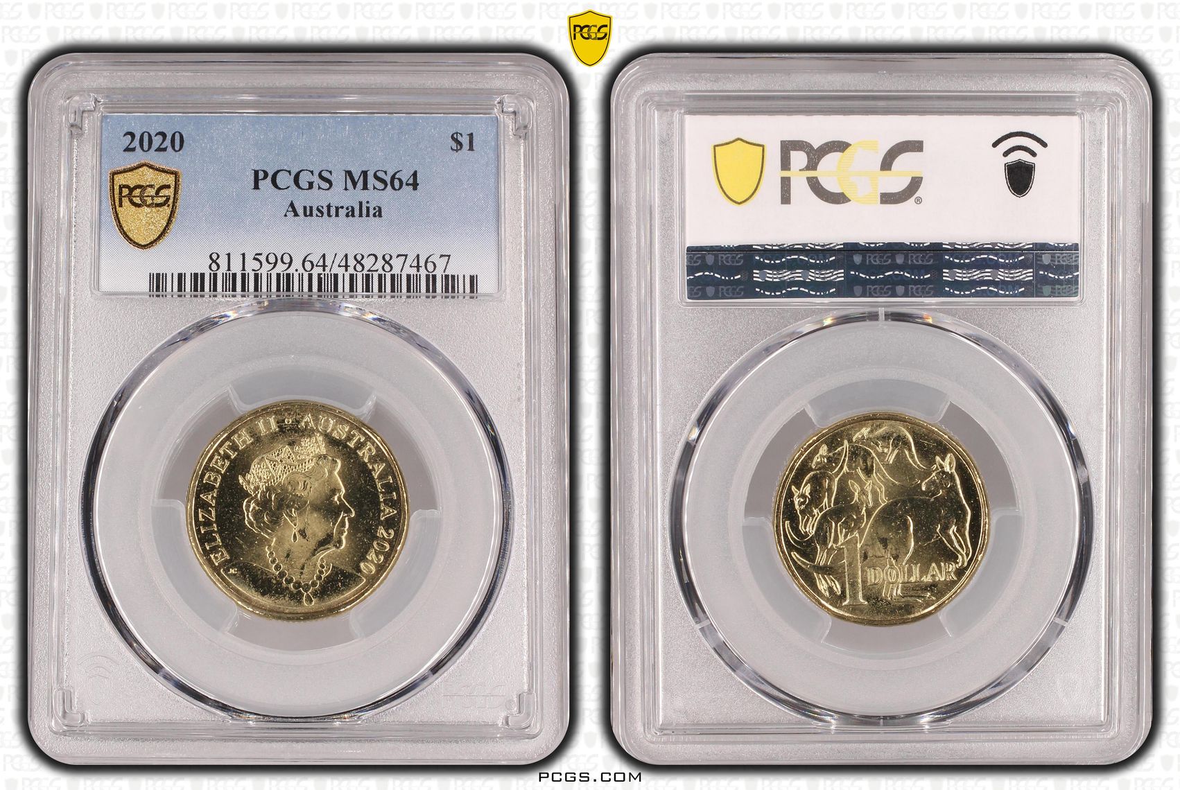 447 · Elizabeth II,  , One Dollar, 2020, PCGS MS64