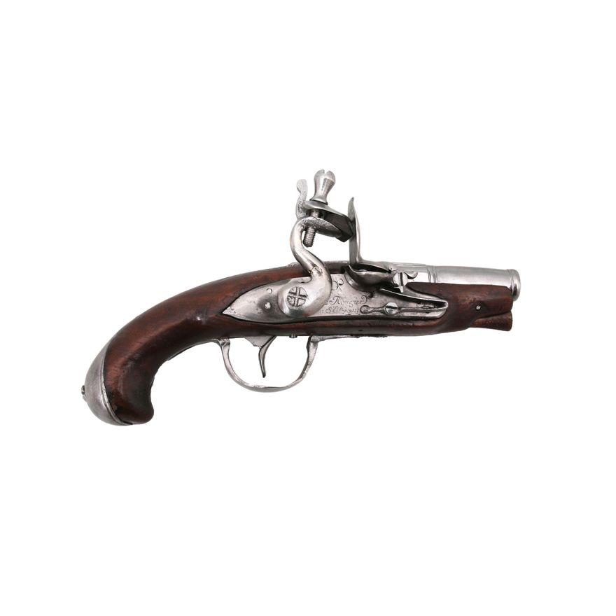 PISTOLET SKAŁKOWY, FRANCJA, XVIII W.