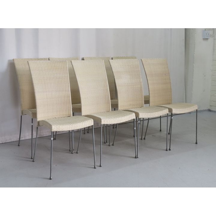 SET OF 8 ALL WEATHER DINING CHAIRS