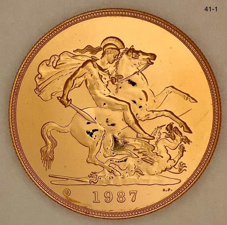 英国-Great Britain. 未使用. エリザベス2世女王像 5ポンド金貨