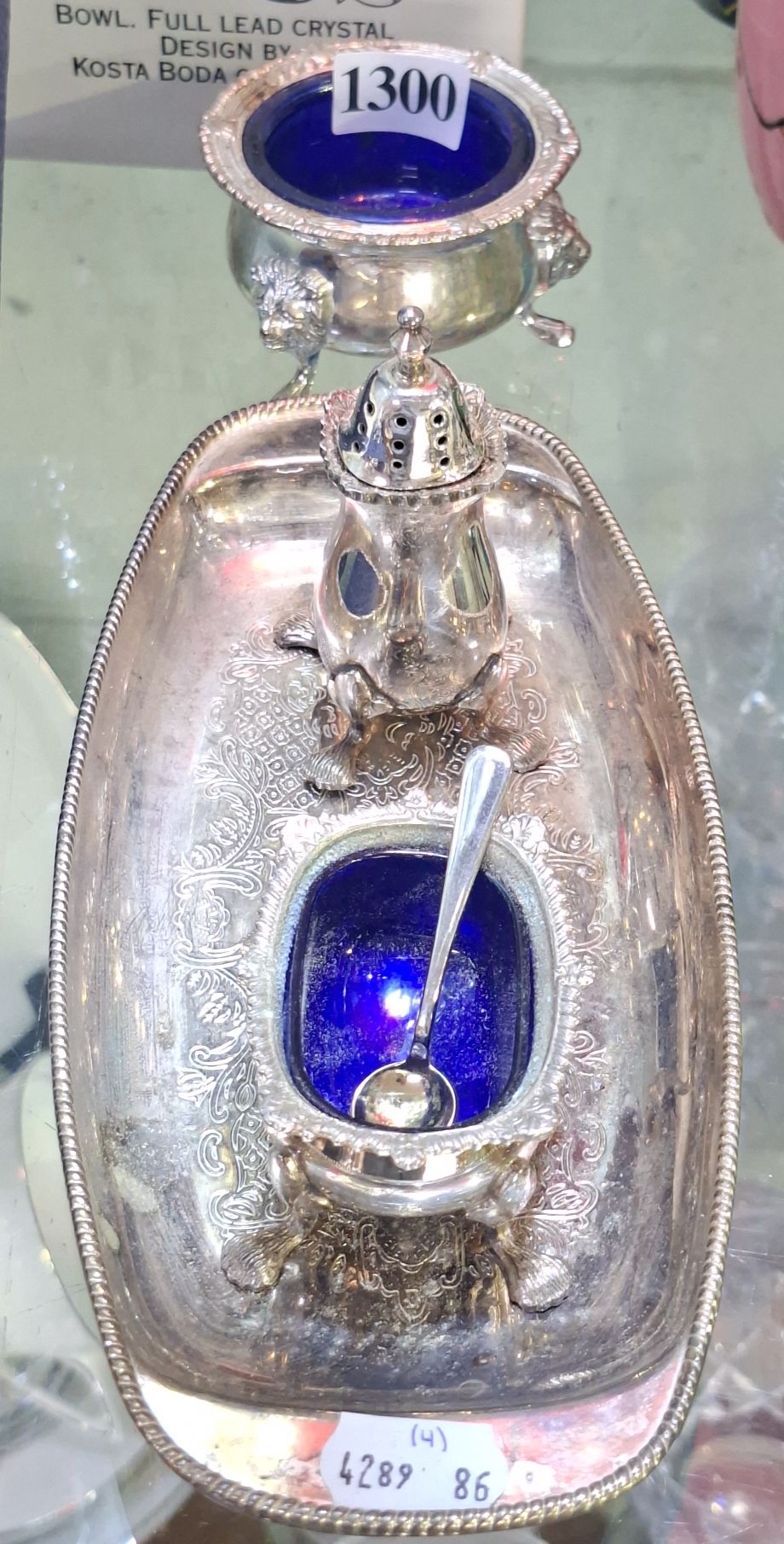 Victorian Era Silverplated Cruet Set