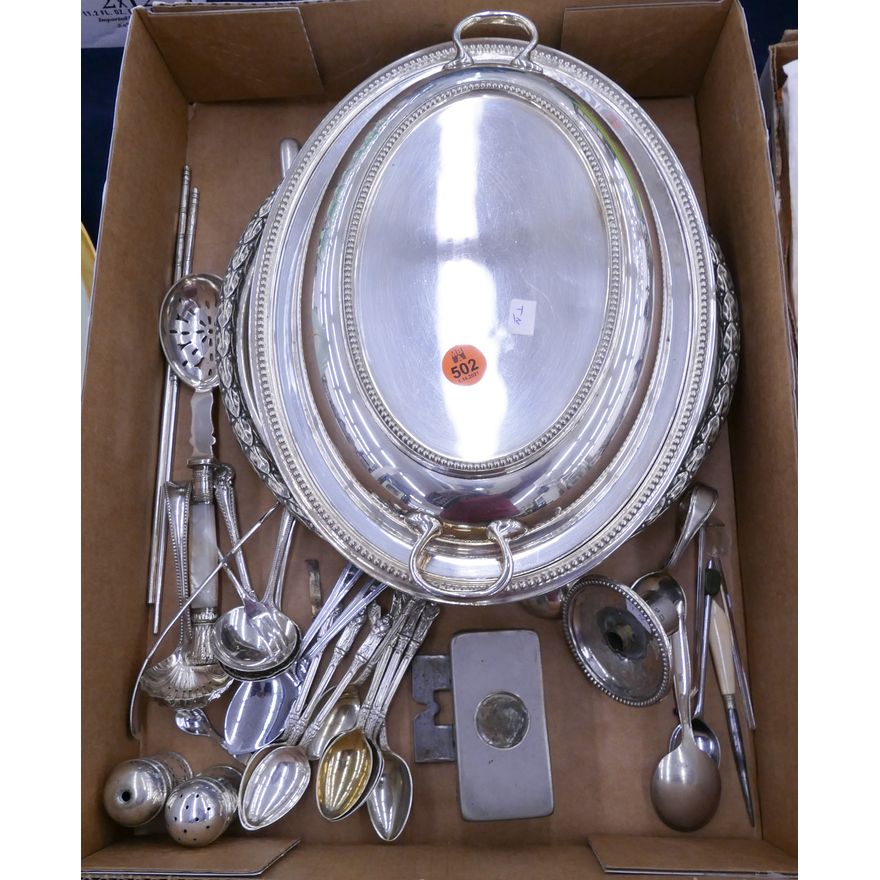 Box Silverplate Apostle Spoons Etc