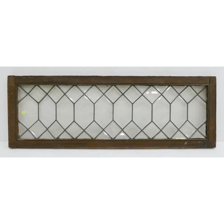 Antique Leaded Glass Window- 18x52''