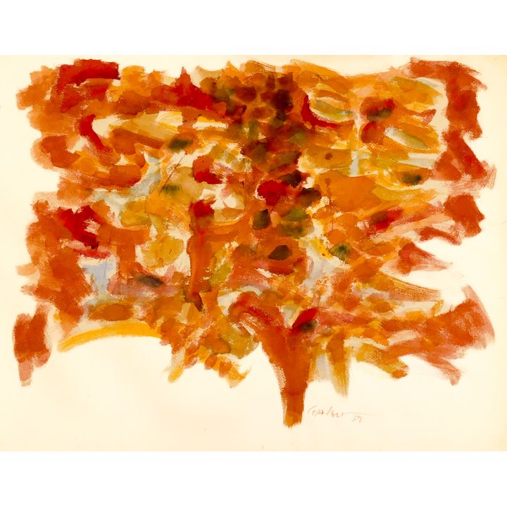 Byron Gardner ''Fire Burst'' 1959 Watercolor on Paper