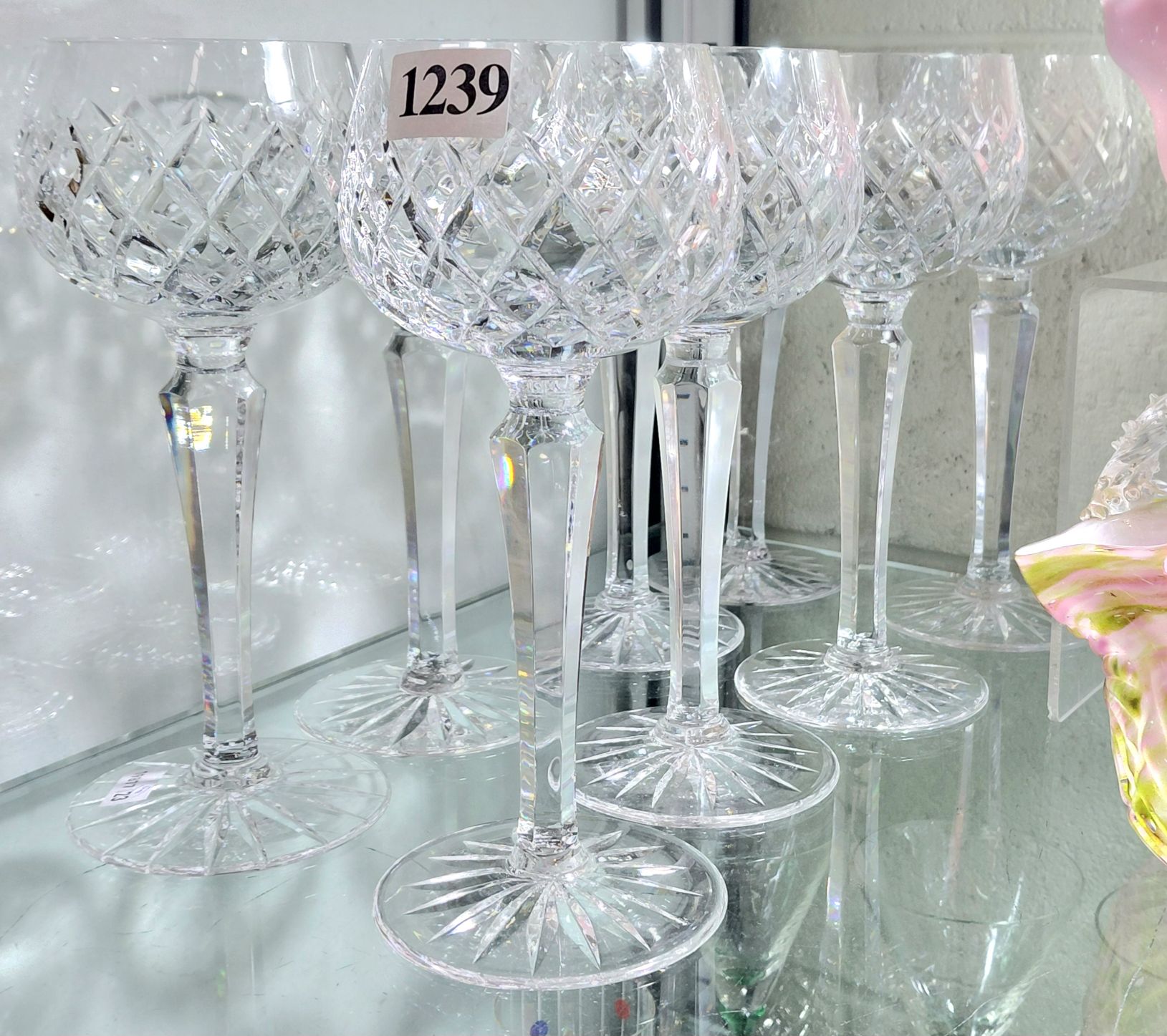 Bohemian Crystal Hock Glasses