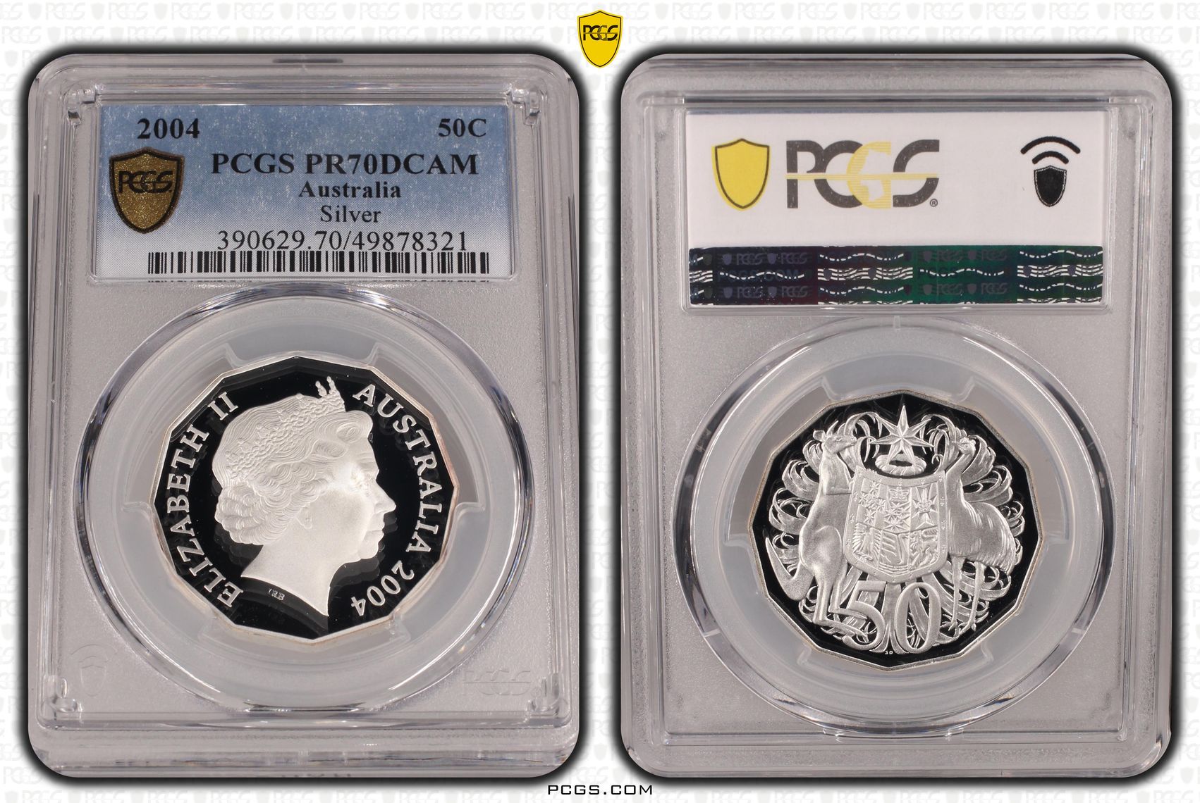 Silver POP 14/0, Fifty Cent, 2004, PCGS PR70DCAM