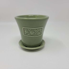Longaberger Collectors Club May Series Sage Green Peony Pot #2