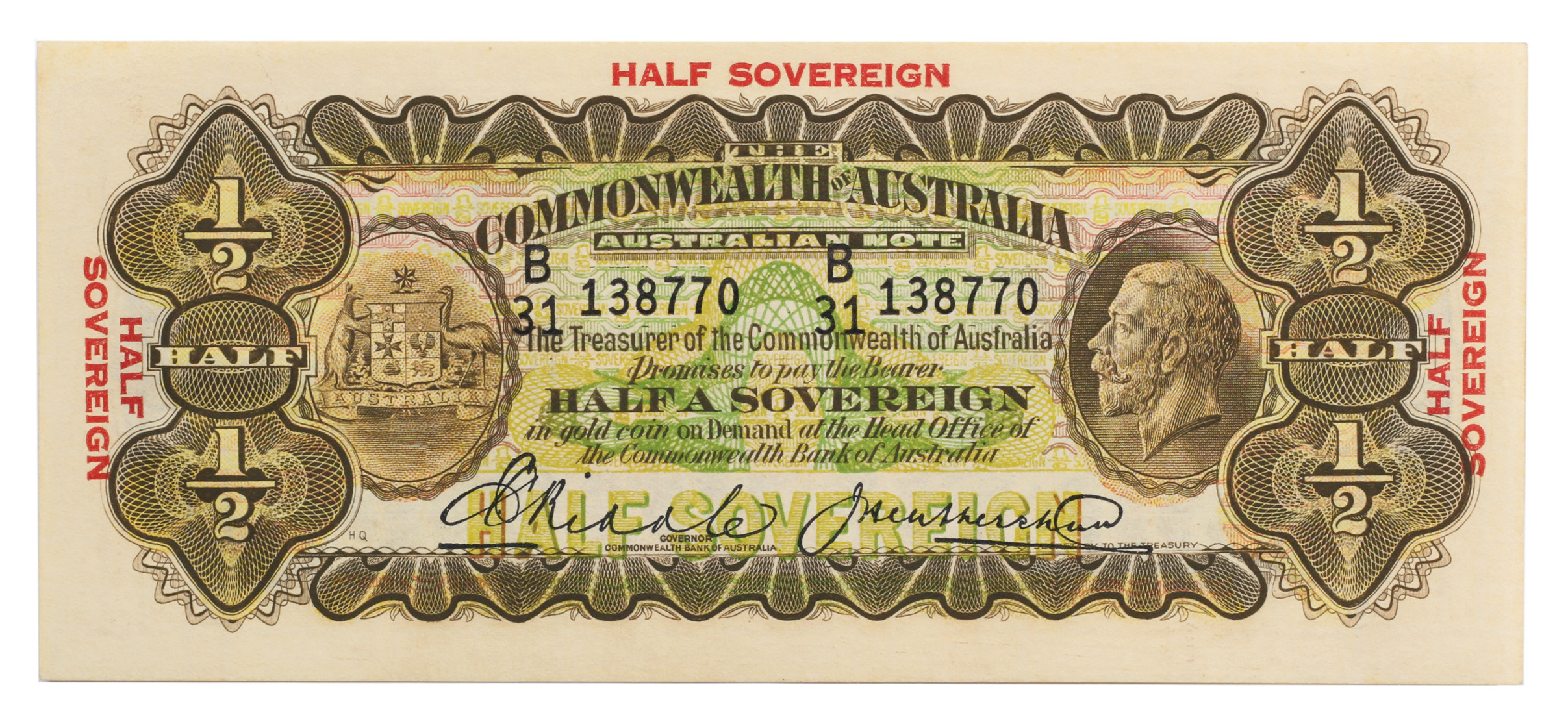 1944. · Riddle/Heathershaw, Ten Shillings,  1928, Uncirculated