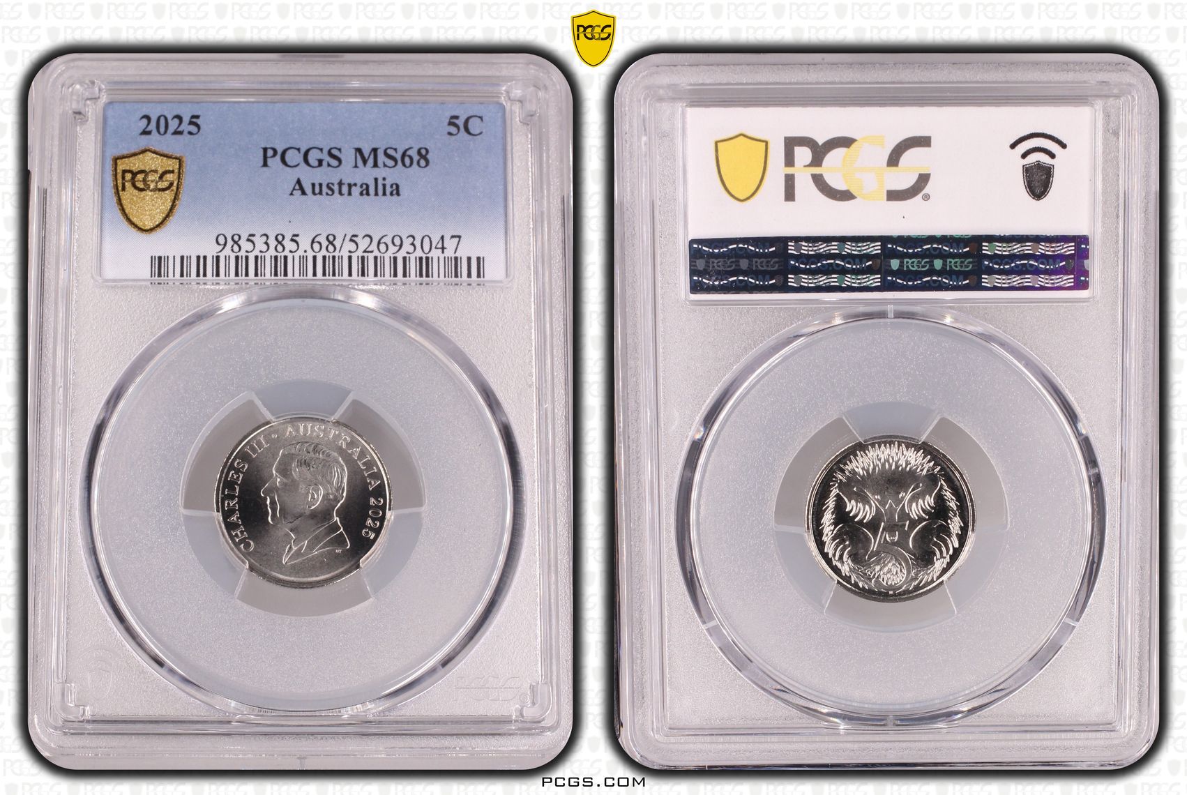 Five Cent, 2025, PCGS MS68