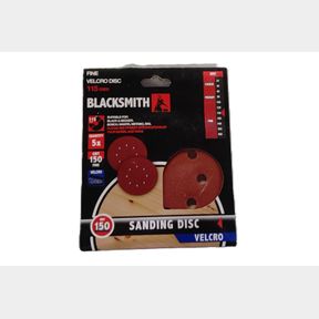 Black Smith 115mm Sanding Disk Velcro - 150 Grid (5pcs)