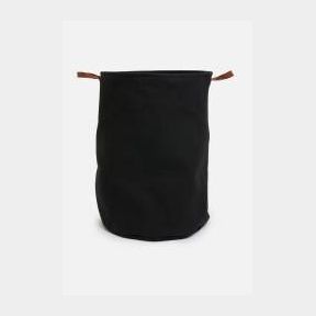 51658/967 Lin bonded-linen laundry storage bag - black | SJ B1 (S4)CB