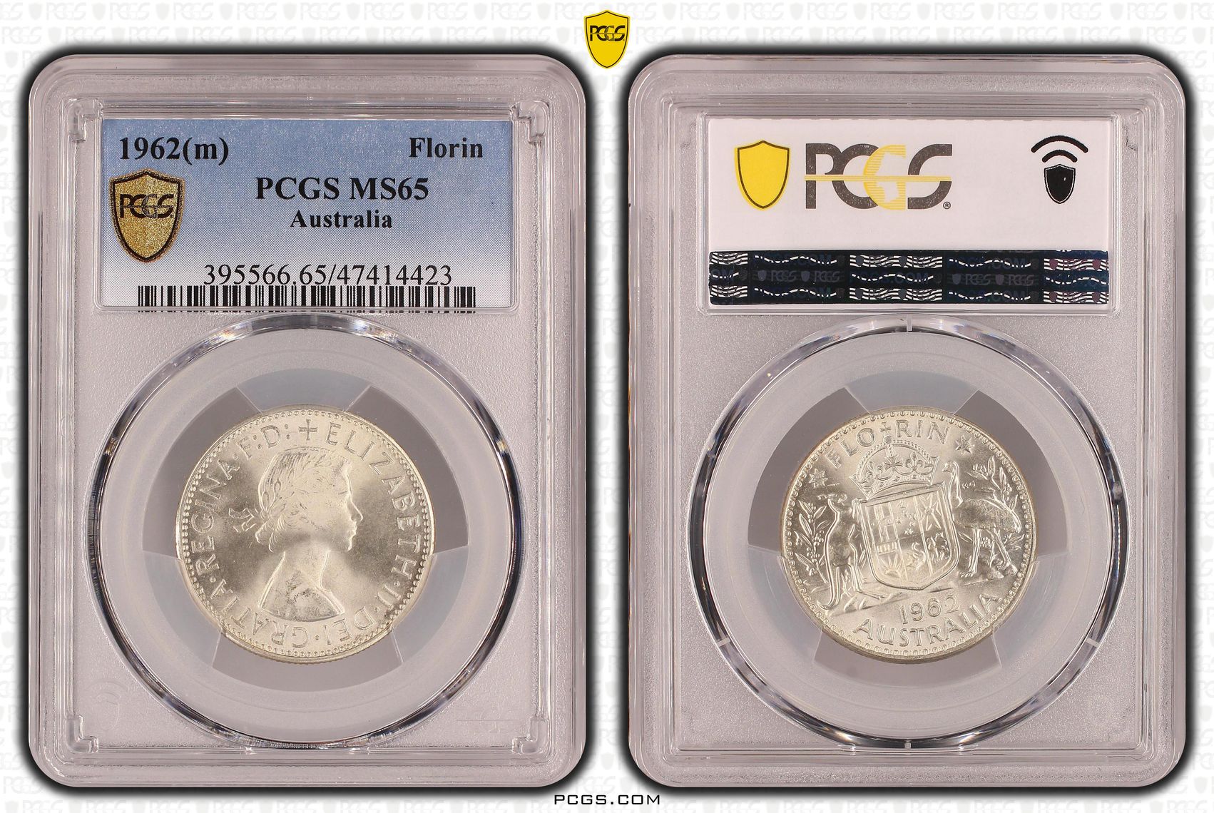 Florin, 1962(m), PCGS MS 65