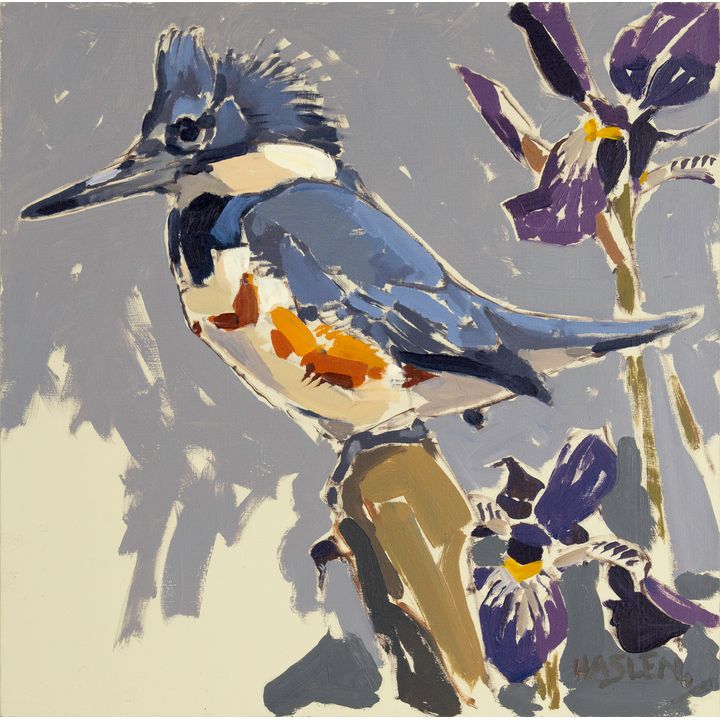 Andrew Haslen (1953- ), Belted Kingfisher Study 4, 2018
