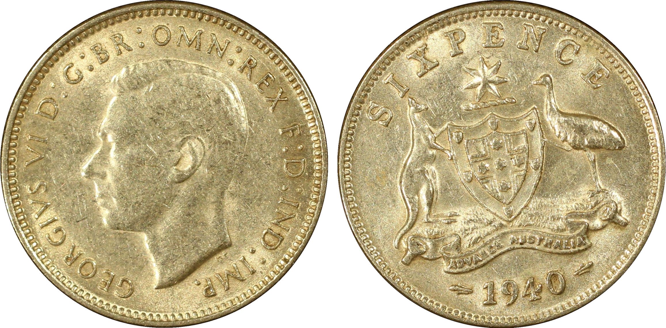 1940(m) Australia Sixpence PCGS - AU50 -585