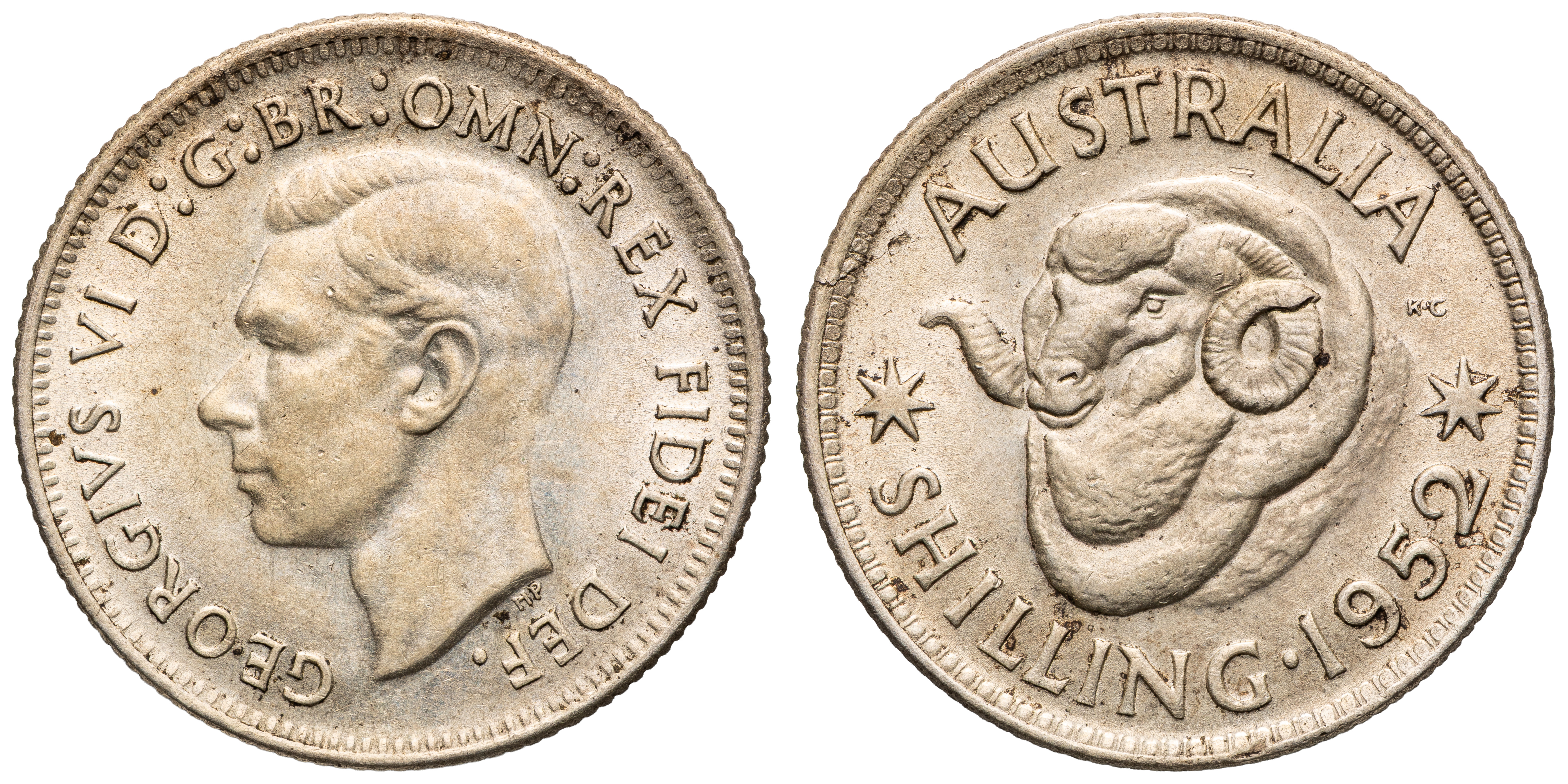 George VI, Shilling, 1952, UNC