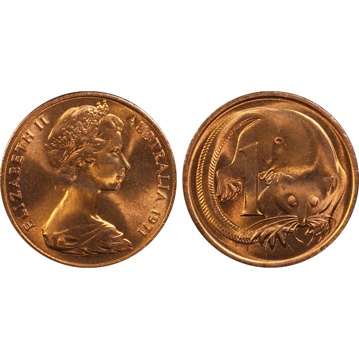 Elizabeth II, One Cent, 1971, PCGS MS66RD