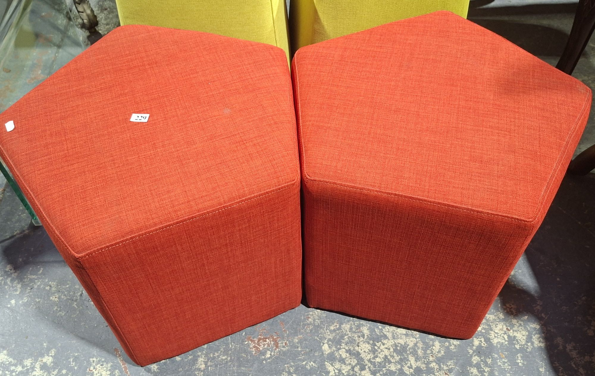 Pair Of Fabric Stools