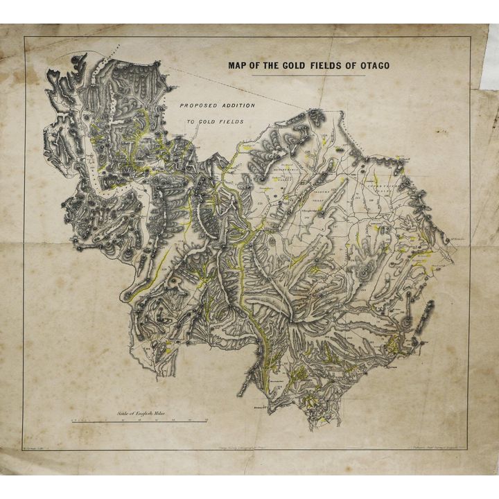 THOMSON, JOHN TURNBULL [Chief Surveyor], Map of the Gold Fields of Otago