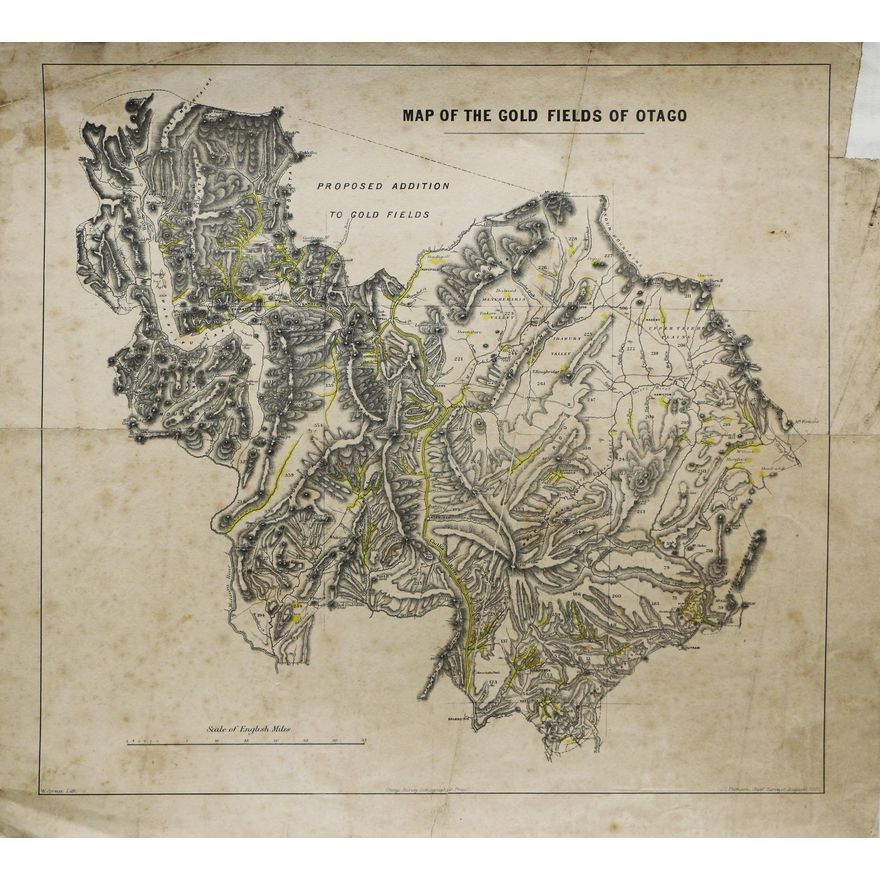 THOMSON, JOHN TURNBULL [Chief Surveyor], Map of the Gold Fields of Otago