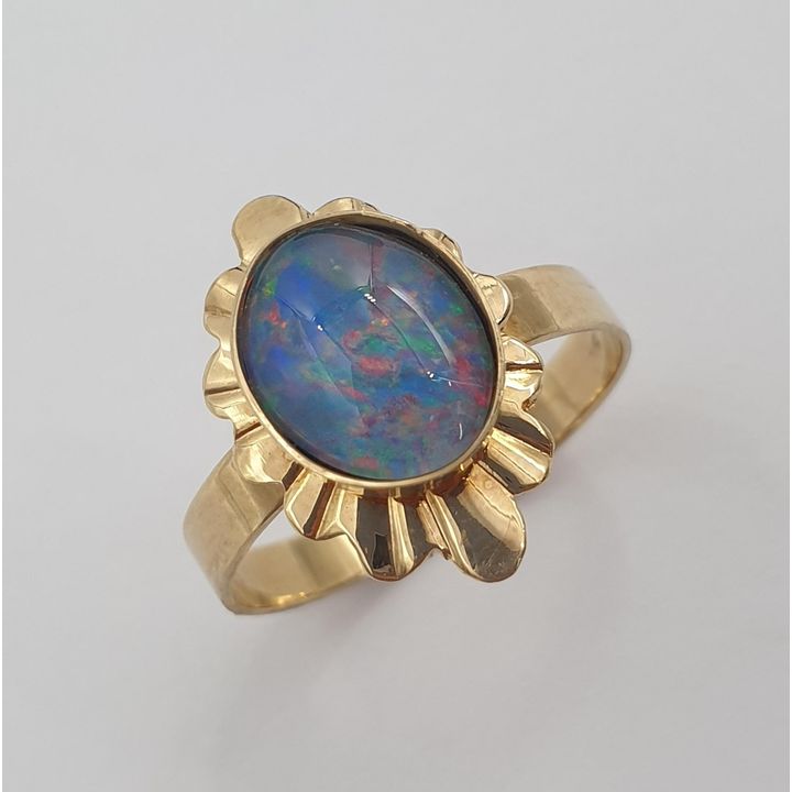 9ct Y/G Opal Ring