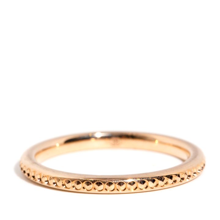9 Carat Rose Patterned Ring,