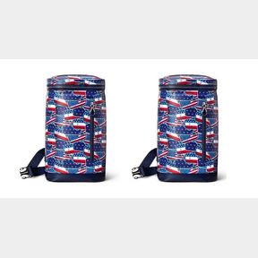 (2) WHALEY USA 12 CAN COOLER - RED/BLUE - VINEYARD VINES