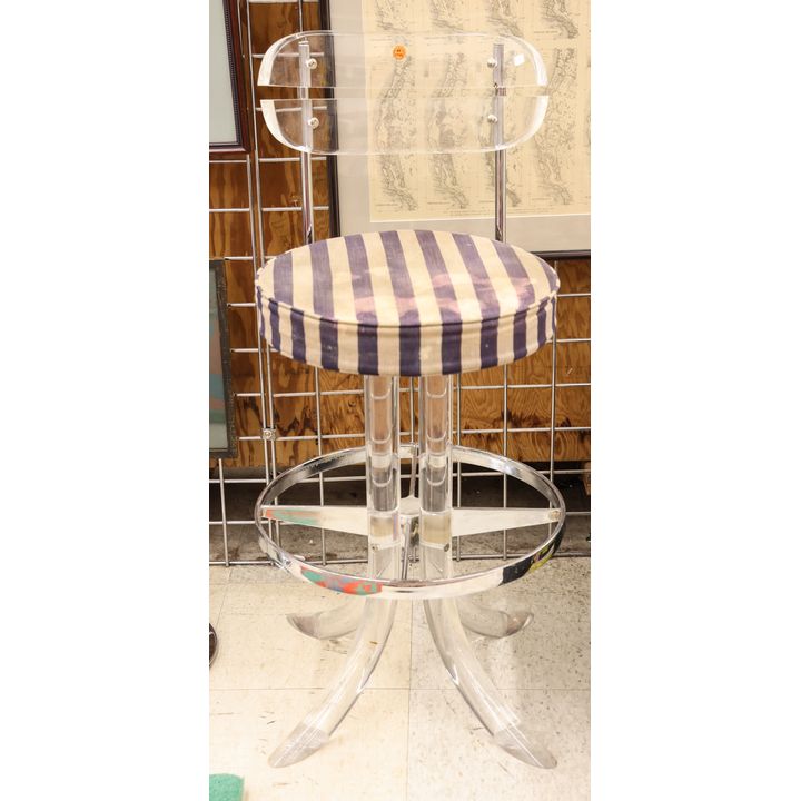 Hill Mfg. Lucite Swivel Bar Stool 36''x16''