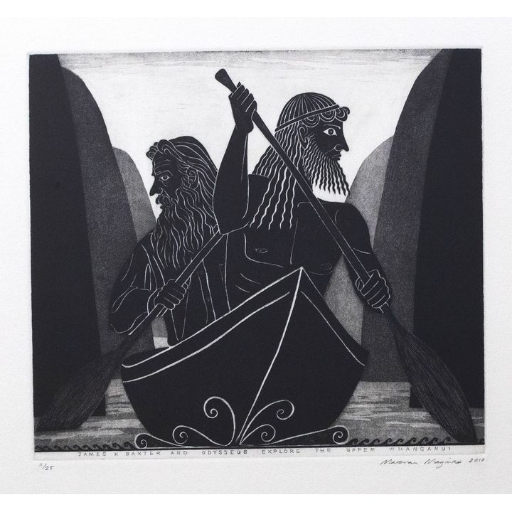 Marian Maguire 'James K Baxter and Odysseus Explore the Upper Whanganui'