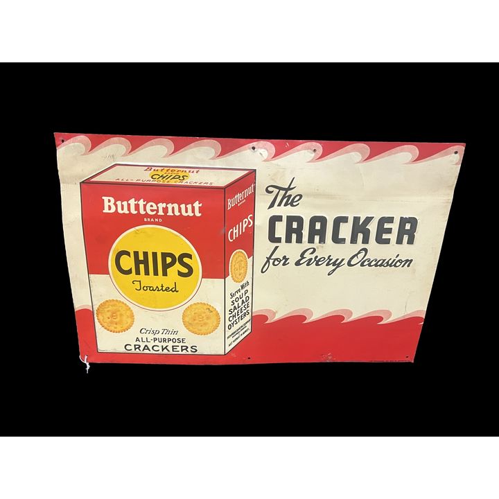 Butternut Toasted Chips Cracker For Every Occasion Tin Metal Sign
