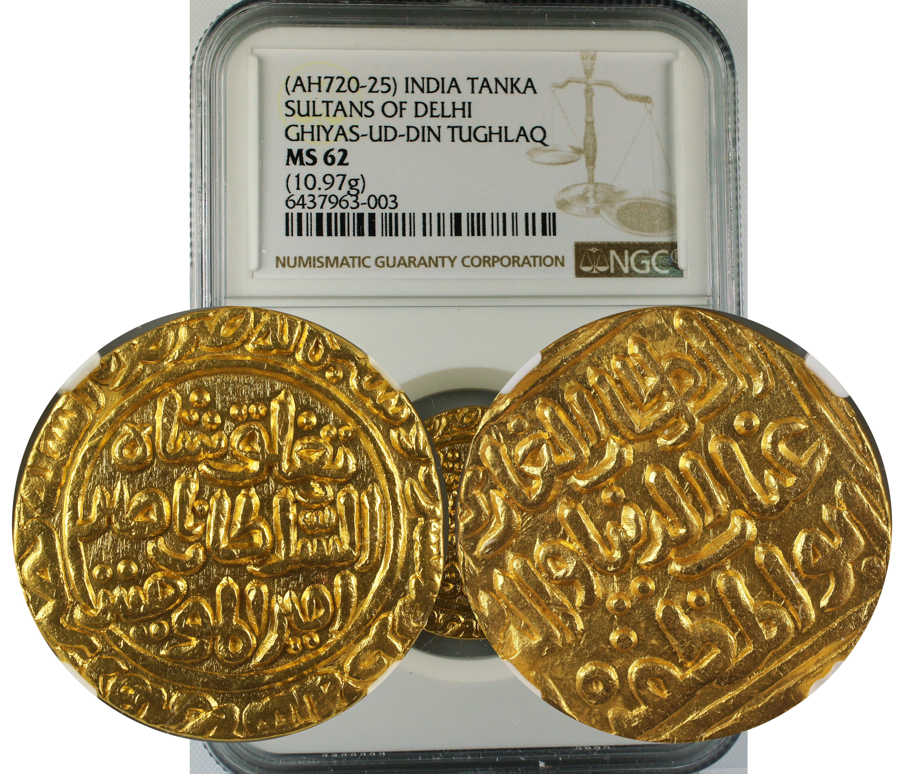 AH 720-25 INDIA TANKA SULTANS OF DELHI GHIYAS-UD-DIN TUGHLUQ MS62