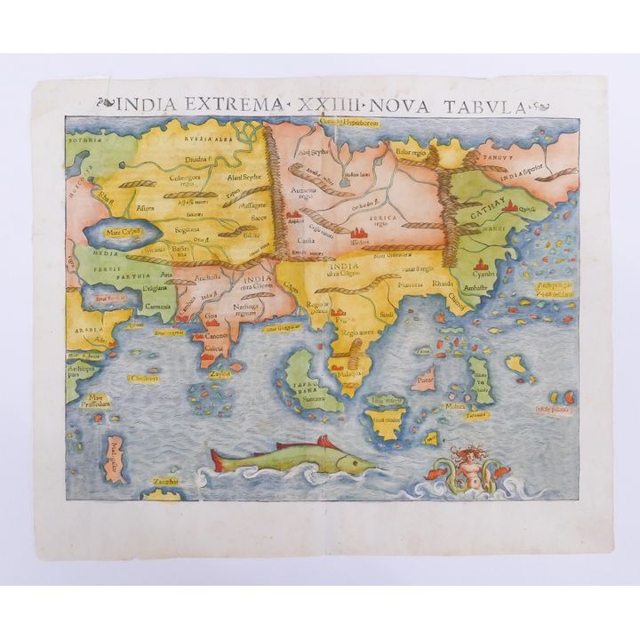(ASIA) Sebastian Munster, 'India Extrema'. 1550