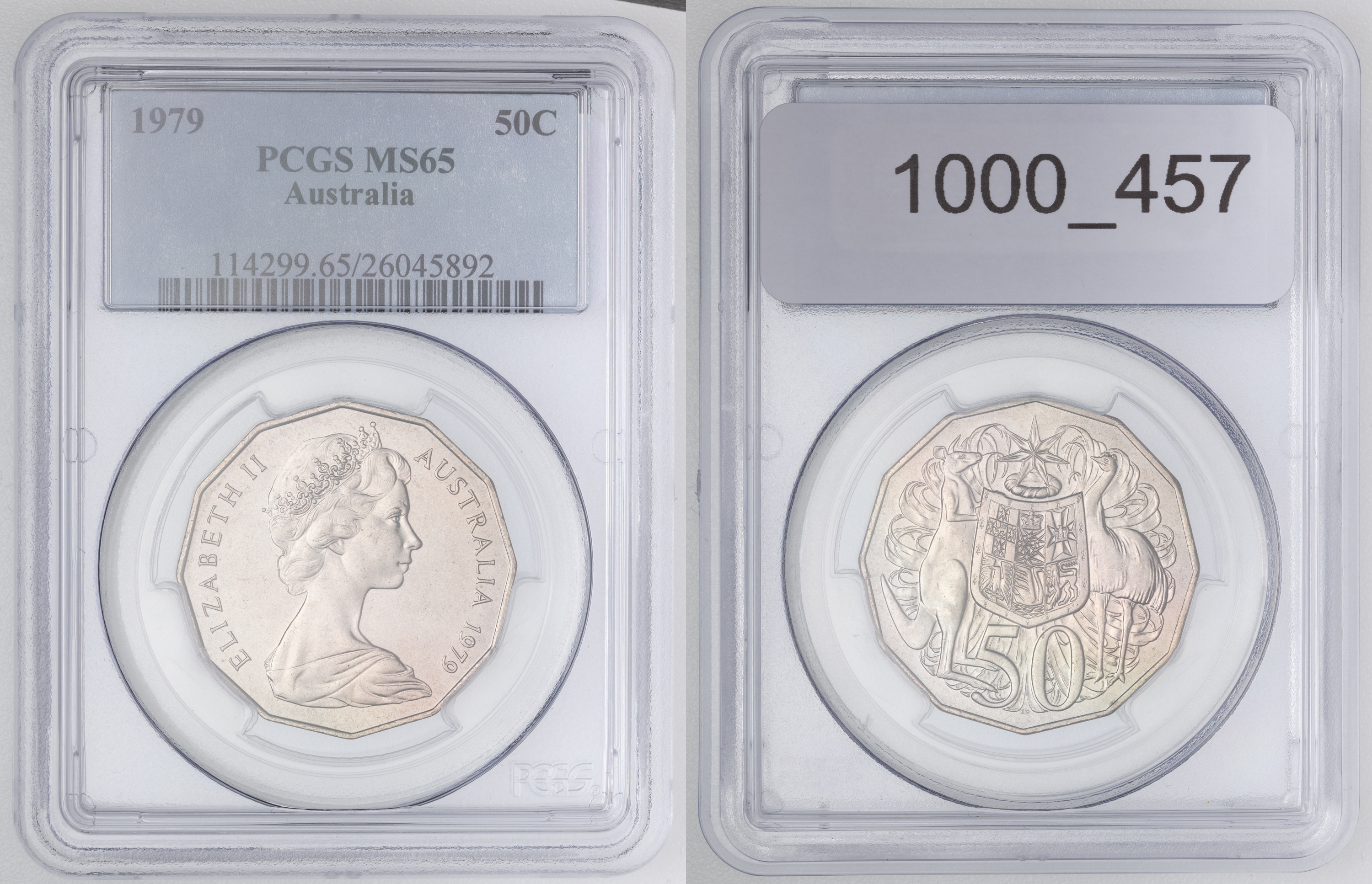 Elizabeth II, Fifty Cent, 1979, PCGS MS65