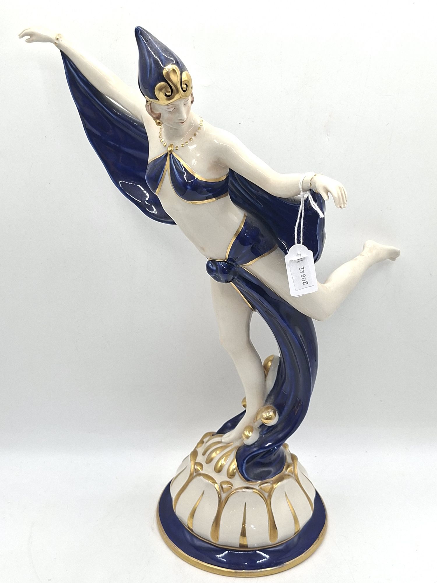 A Royal Dux Bohemain Porcelain Art Deco Figure