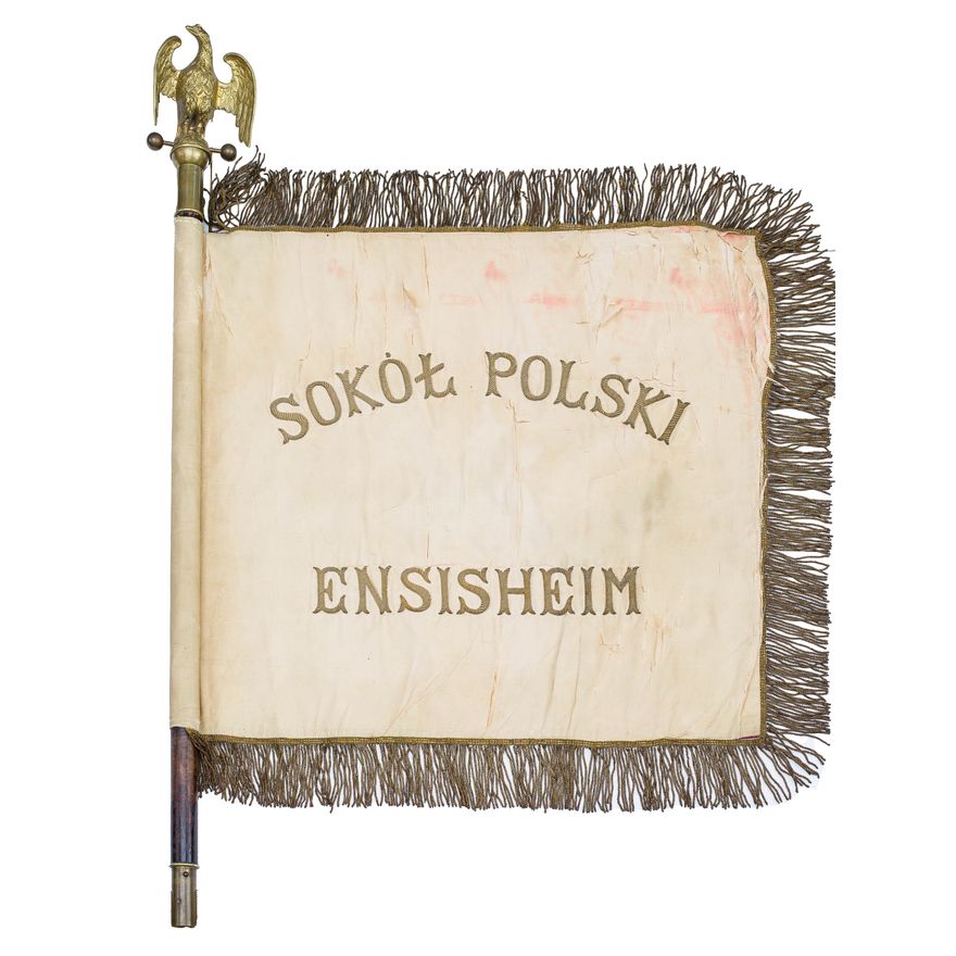 Sztandar polskiego Towarzystwa Gimnastycznego „Sokół” w Ensisheim,  l. 20. XX w.