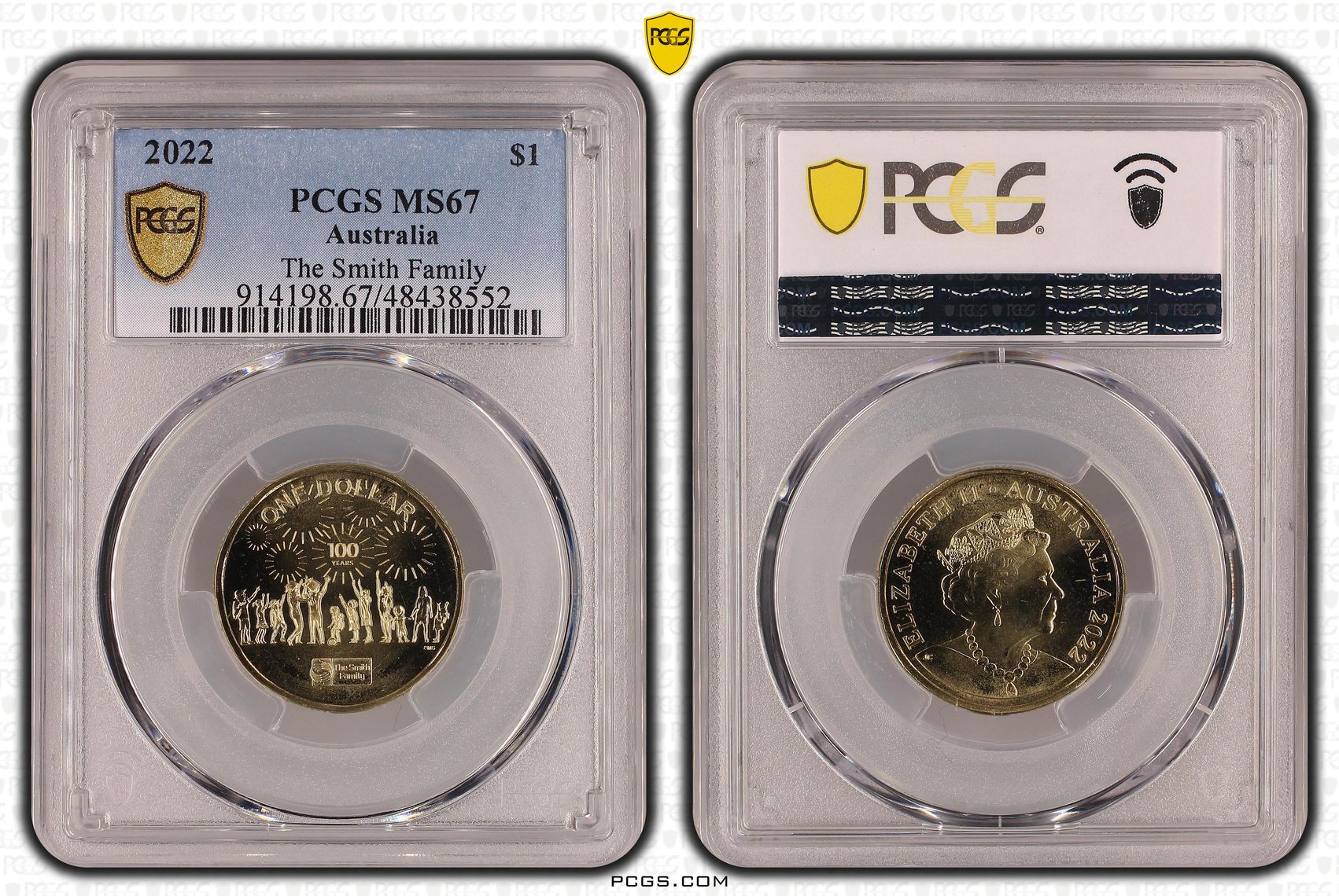 The Smith Family, One Dollar, 2022, PCGS MS67