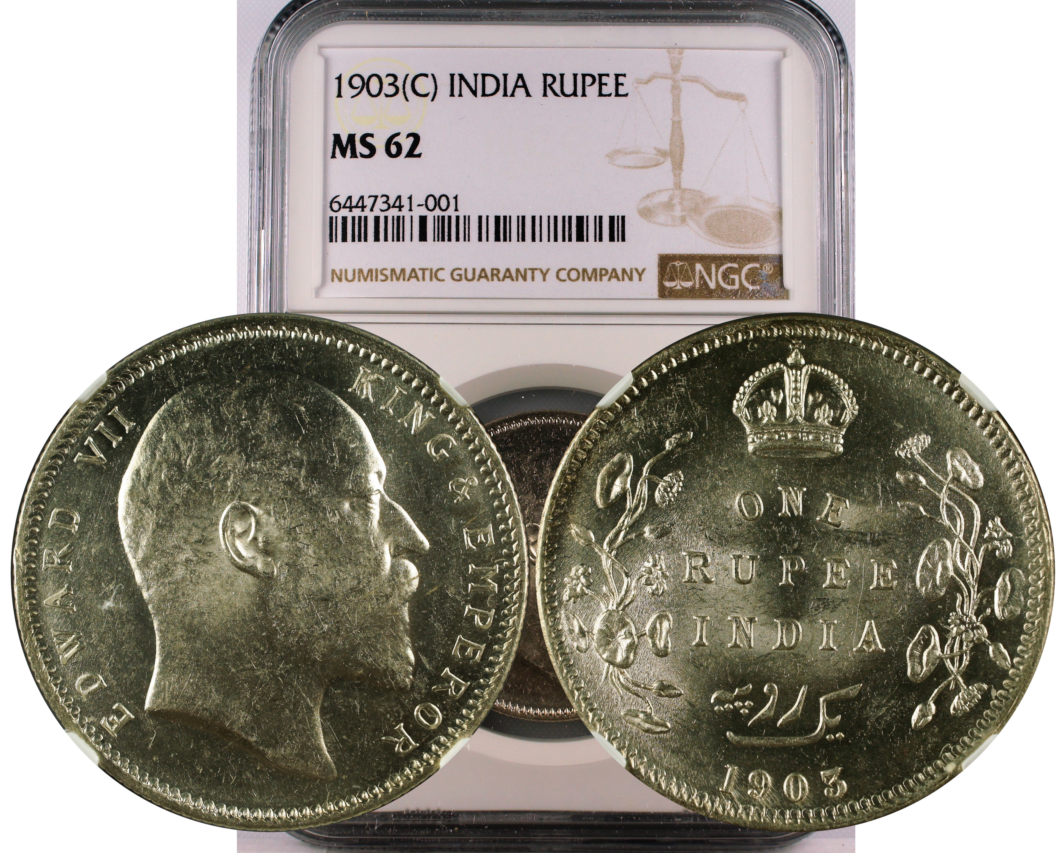 1903 C INDIA RUPEE MS62