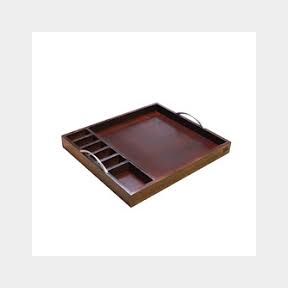 House Of York Tea Caddy Tray Mahogany | SCRATCHED