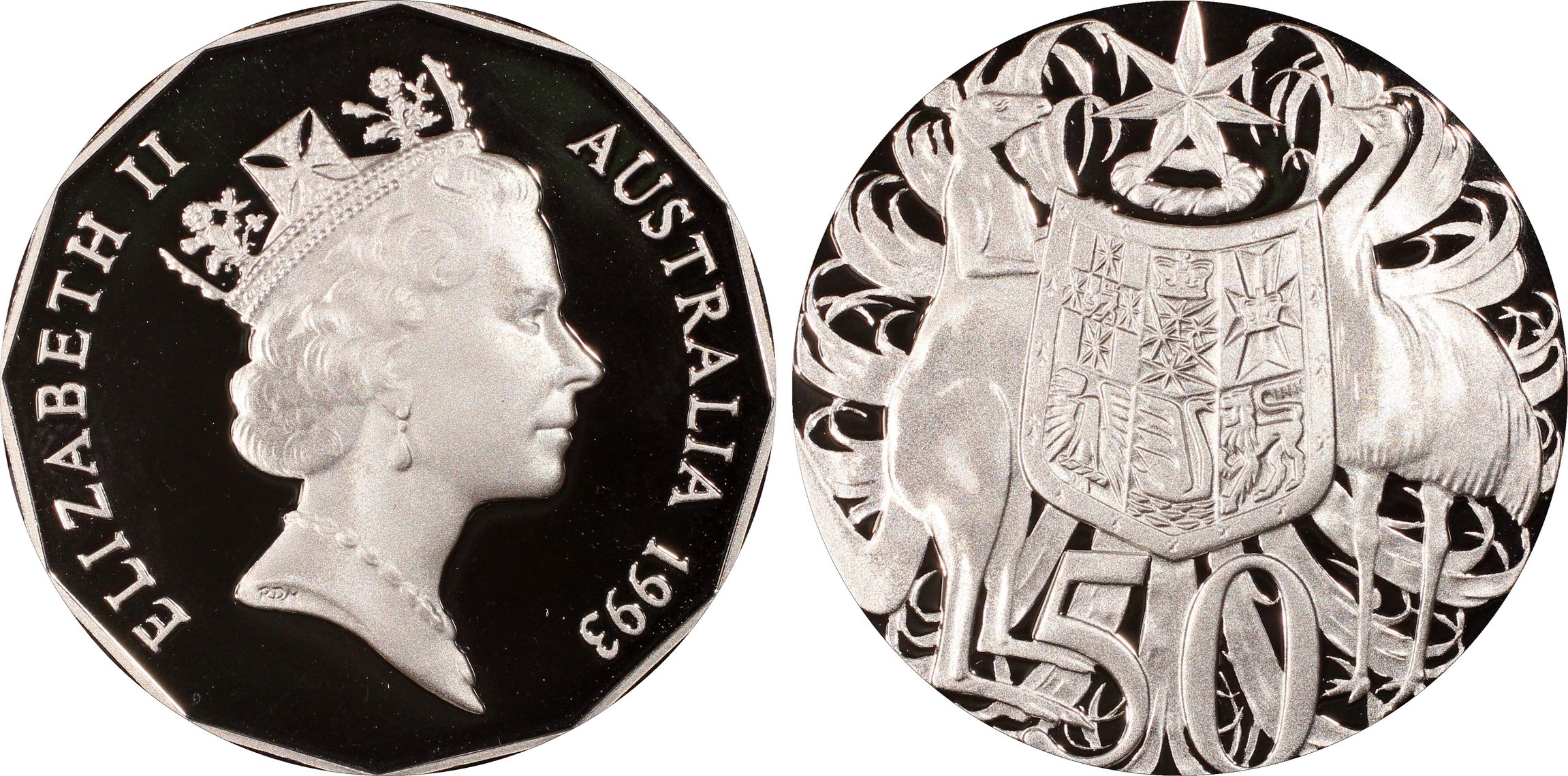 Fifty Cent, 1993, PCGS PR69DCAM