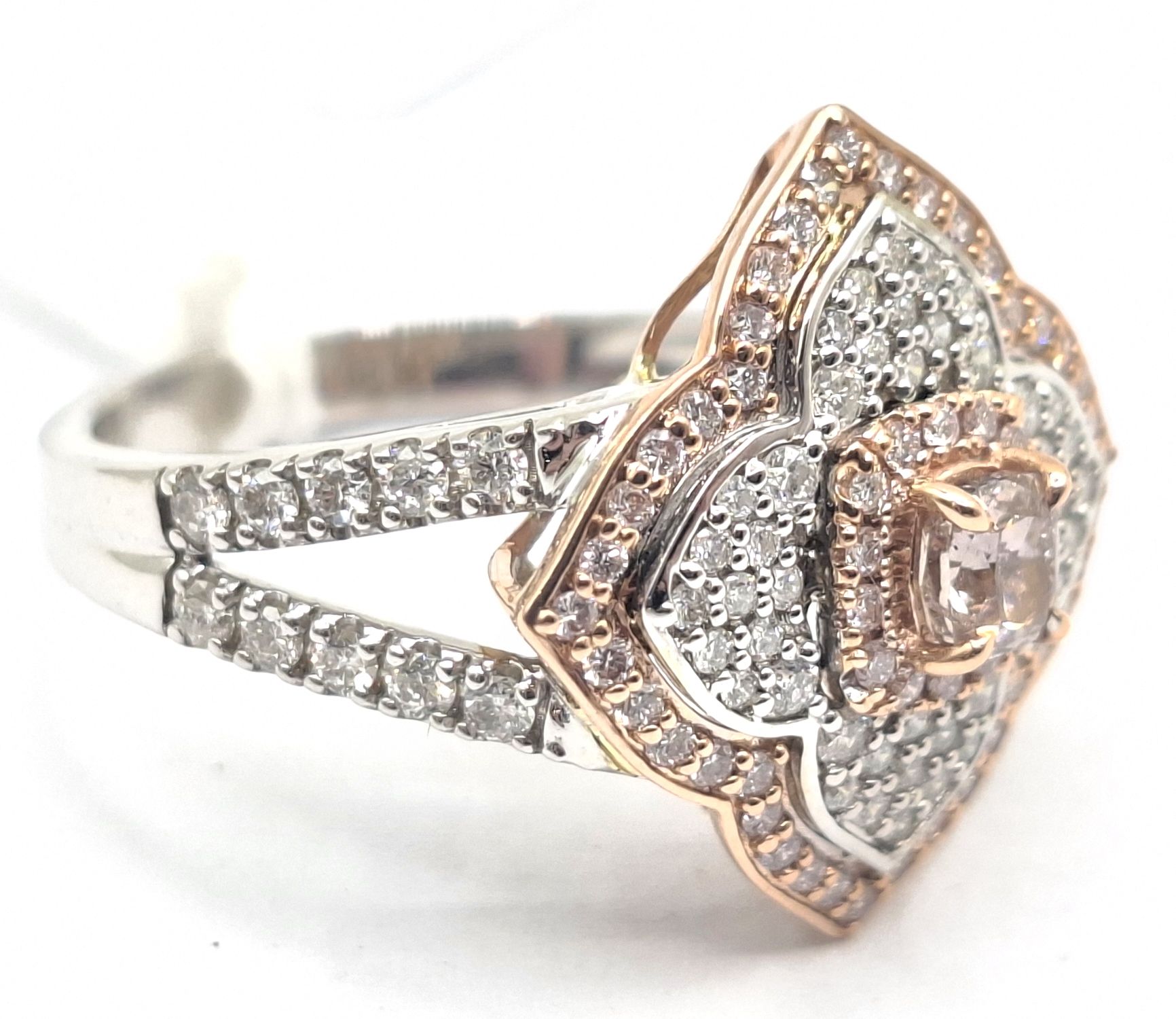306 · 14K WHITE ROSE GOLD RING