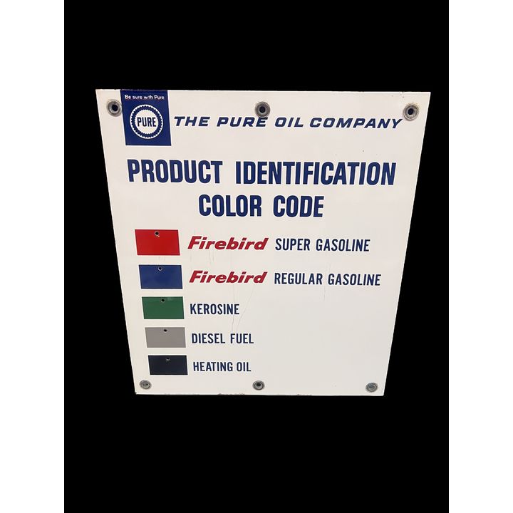 Pure Production Identification Color Code Firebird Diesel Fuel Sign
