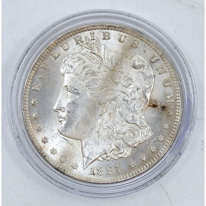 US 1891-CC Carson City Morgan Silver Dollar BU in Case