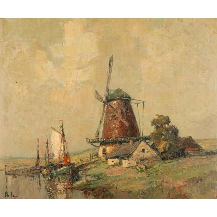 Rudolf Priebe | Łodzie z wiatrakiem