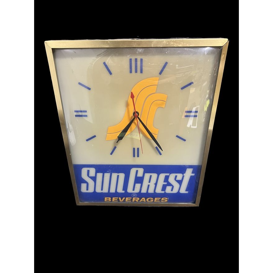 Sun Crest Beverages Light Up Clock