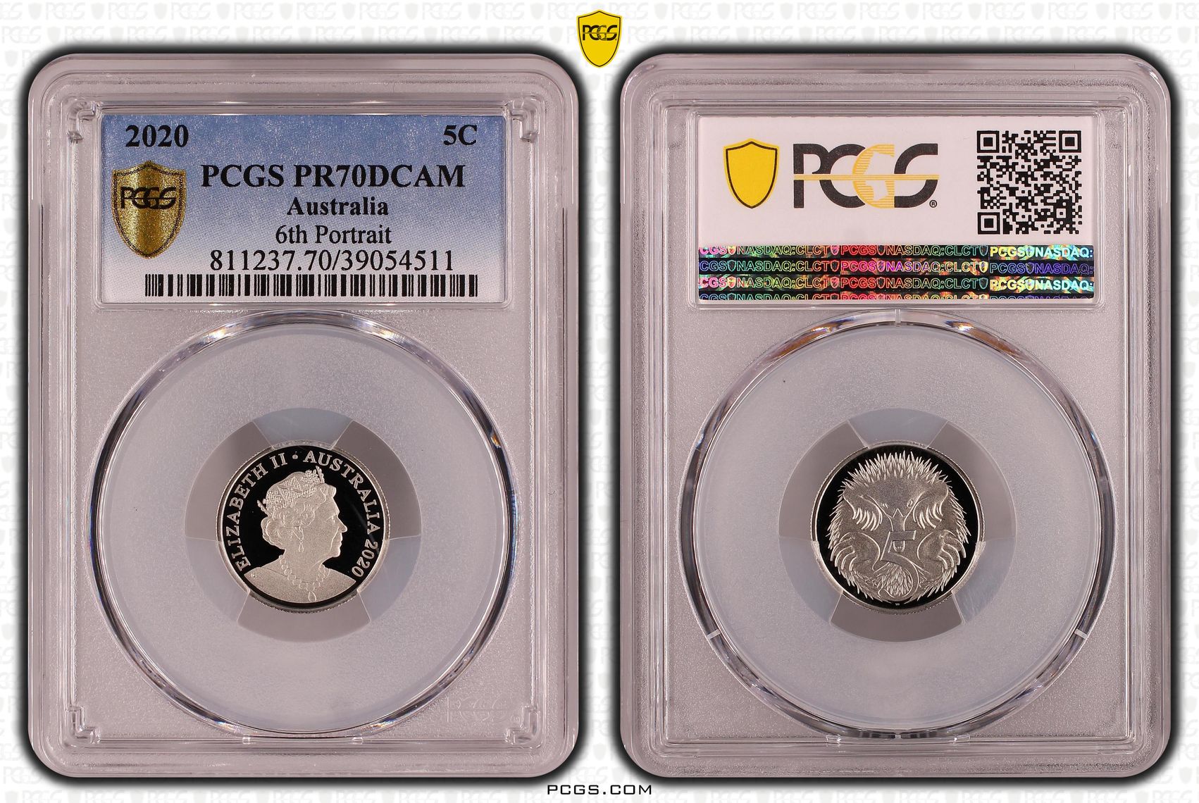 6th Portrait, Five Cent, 2020, PCGS PR70DCAM